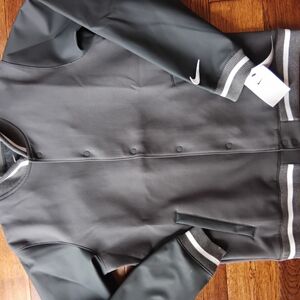 Nike Black and Gray Varsity Jacket